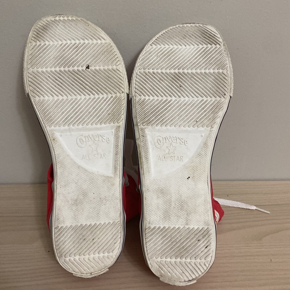 CONVERSE red chuck Taylor lace up flip-flop thong sandals size 5.5 - Picture 6 of 7